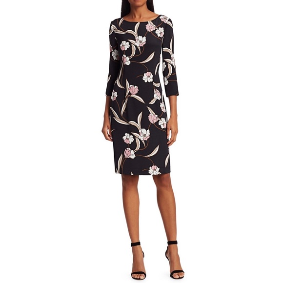St. John Dresses & Skirts - ST. JOHN Floral Stretch Sheath Dress